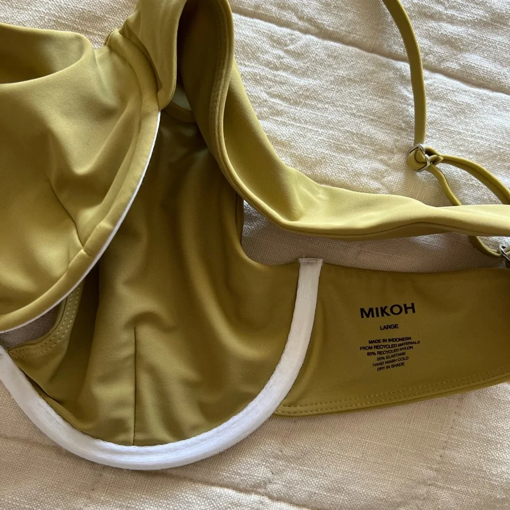 Mikoh Swim | NWOT Green Underwire Bikini Top | L - Picture 4 of 6